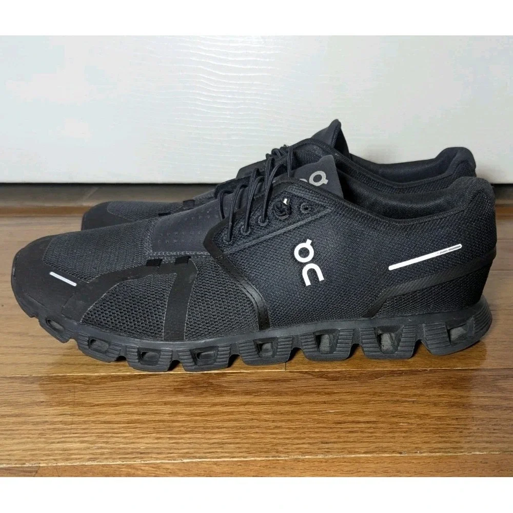 Athleisure ON Cloud 5 All Black 59-98986 Men's 12.5 Running Sneakers Swiss